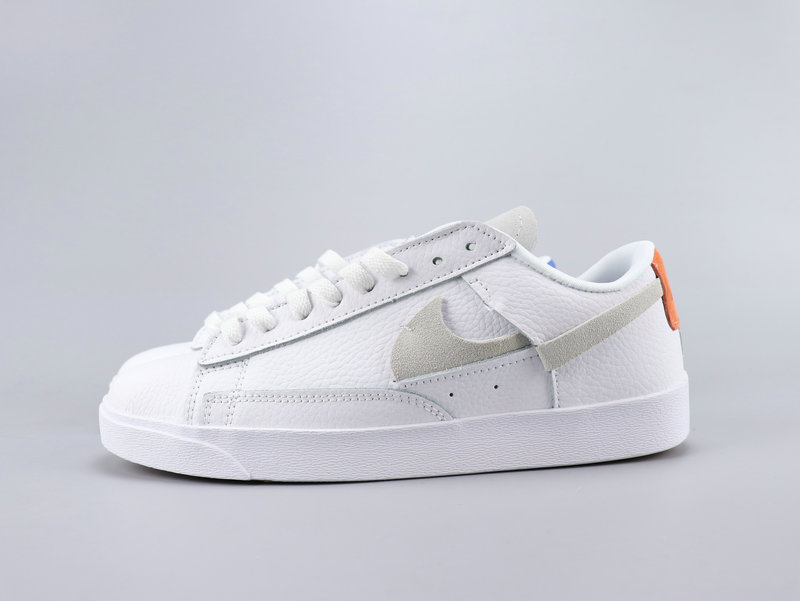 2020 Women Nike Blazer Low SE White Grey Orange Shoes